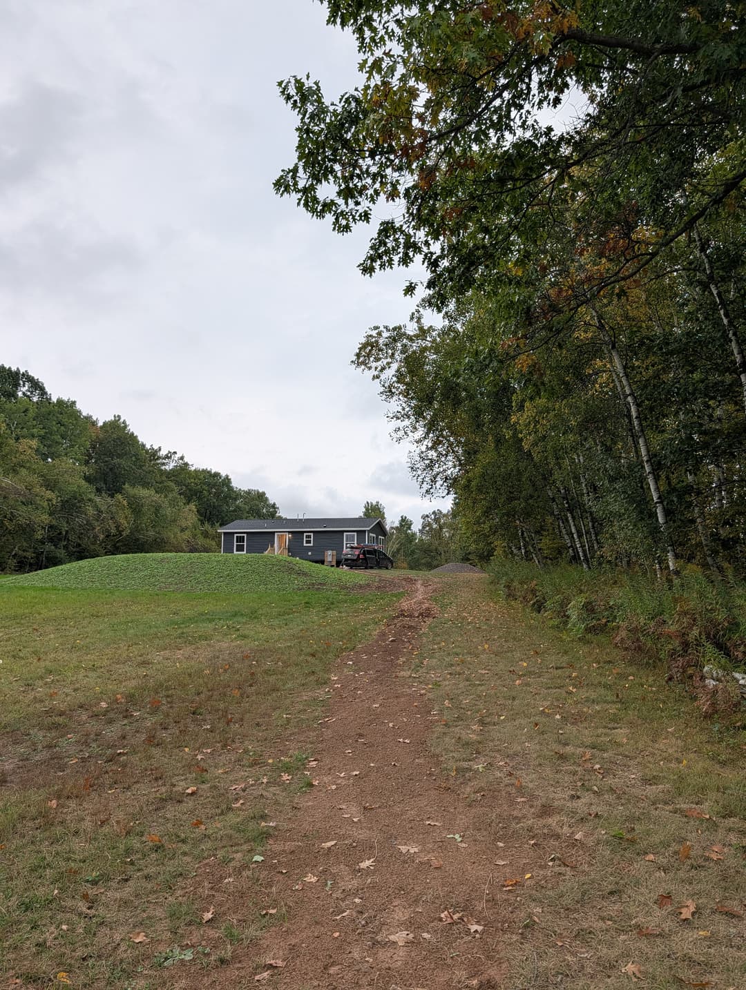 electrician walking to a house in twin cities minnesota ready to do residential work