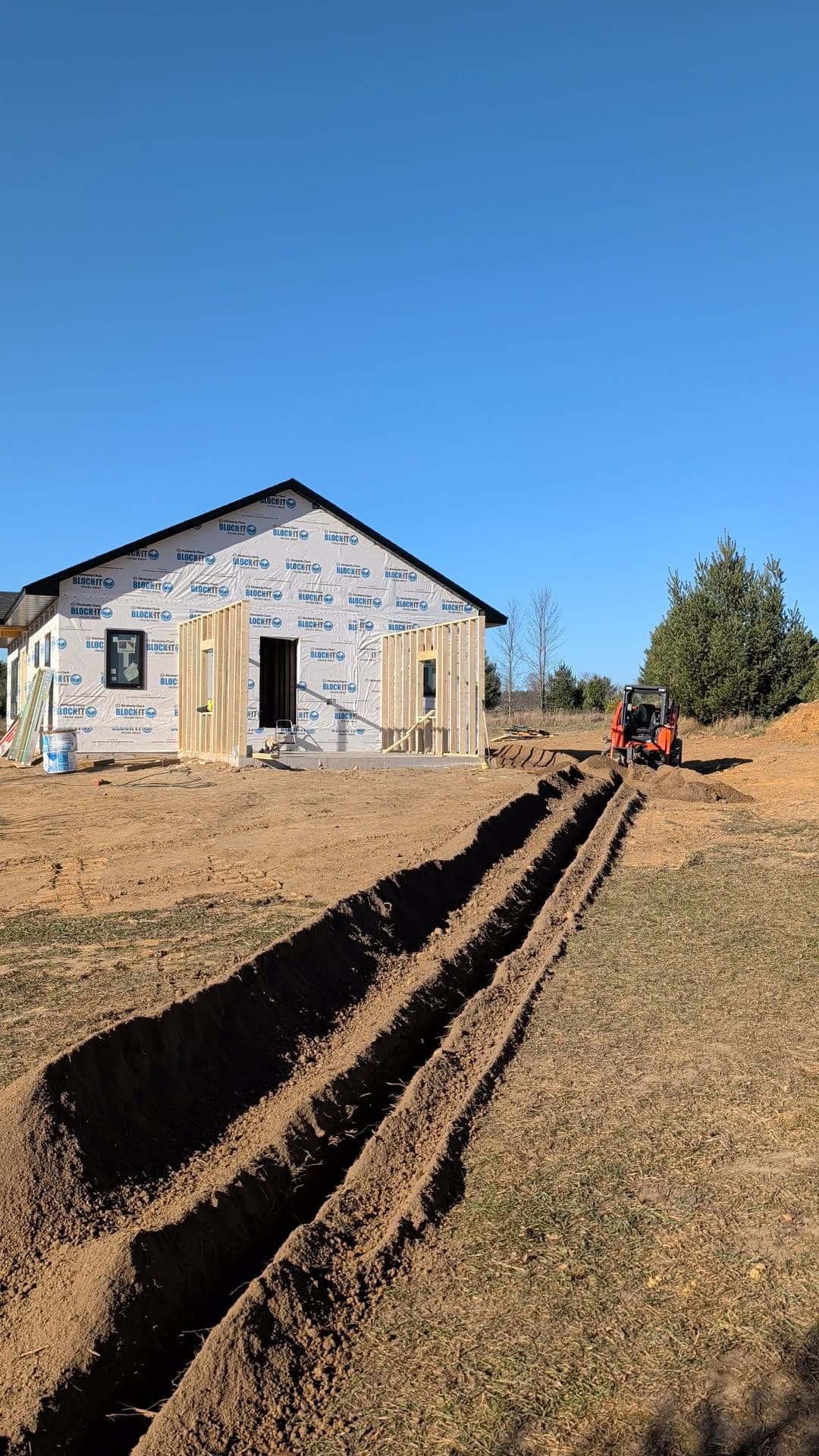 Electrical trenching work for underground power installation performed by Stateline Electrical